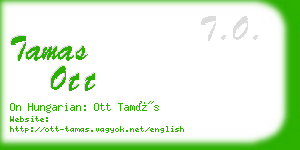 tamas ott business card